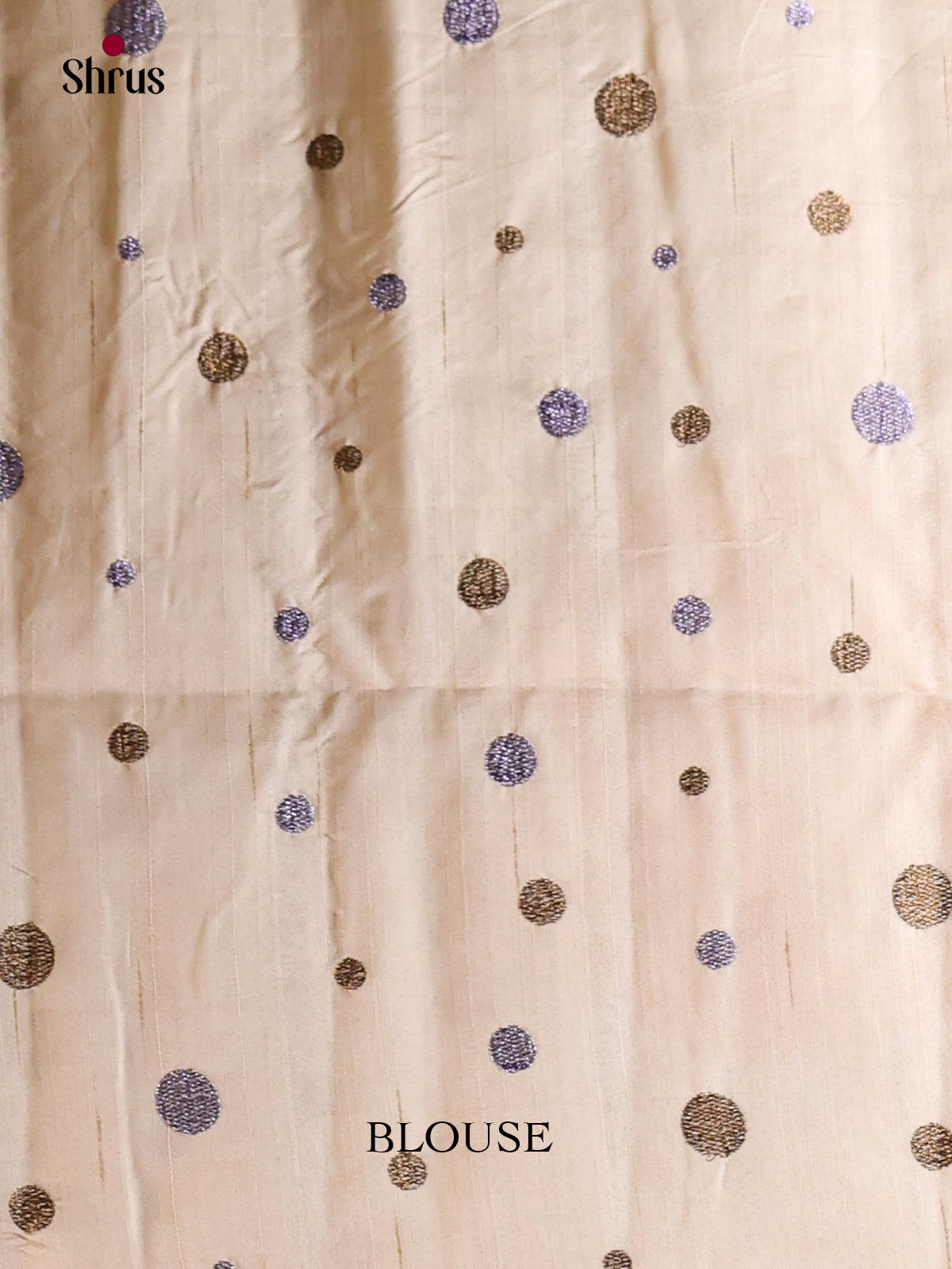 Cream- Semi Rawsilk Saree - Shop on Shrus.com