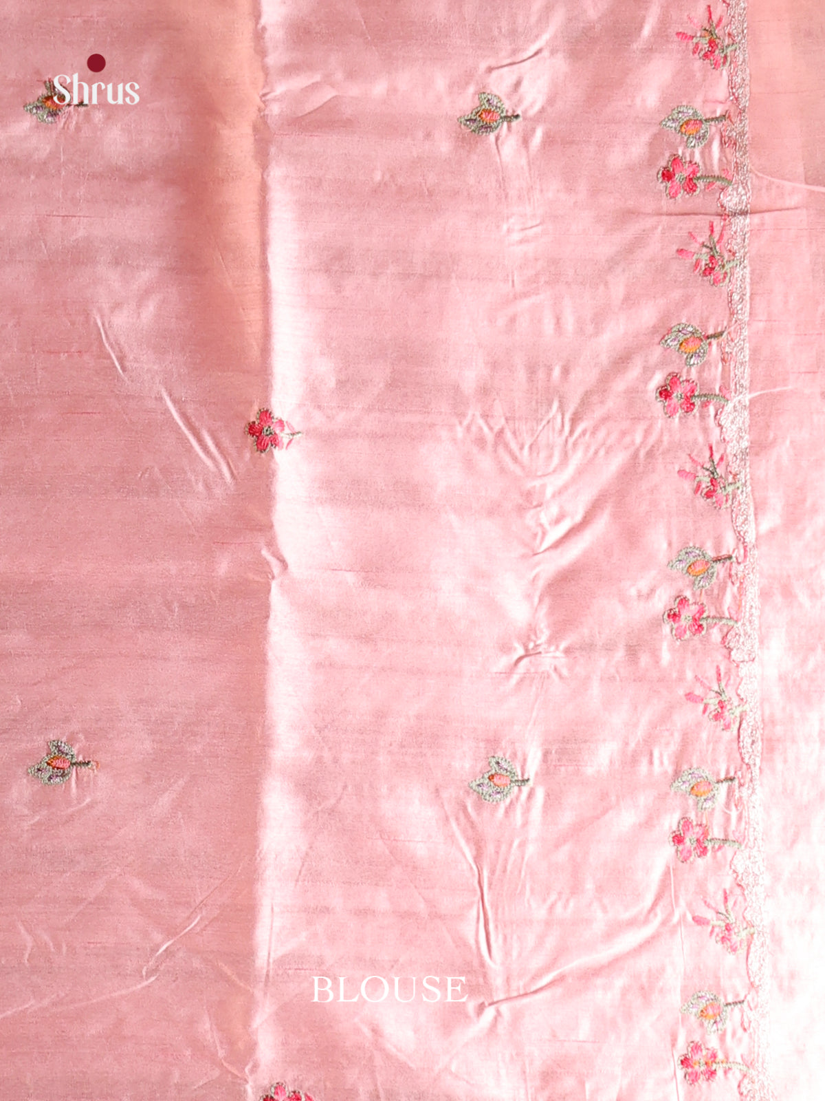 Pink - Semi Rawsilk Saree - Shop on Shrus.com