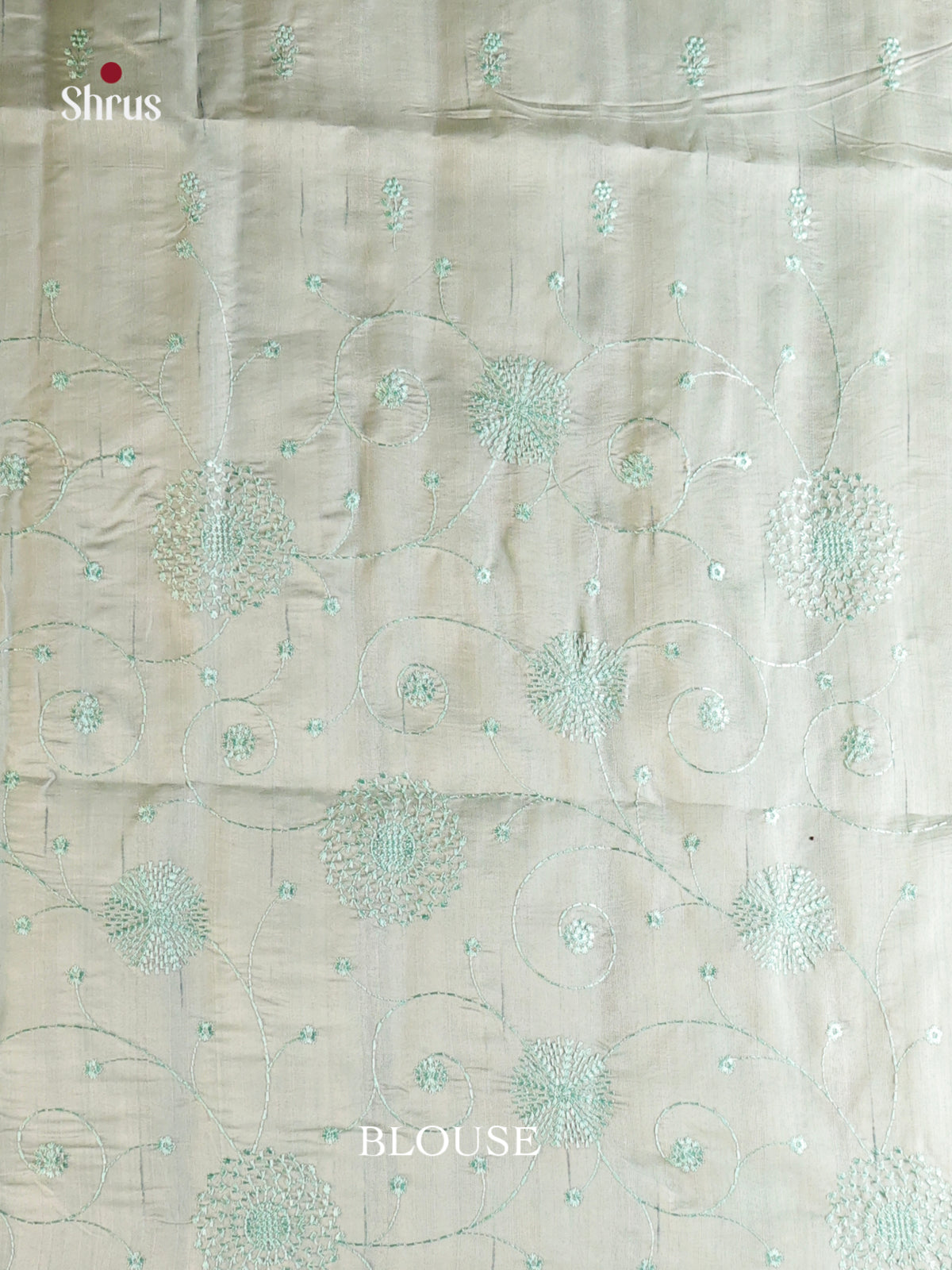 Pastel Green - Semi Rawsilk Saree - Shop on Shrus.com