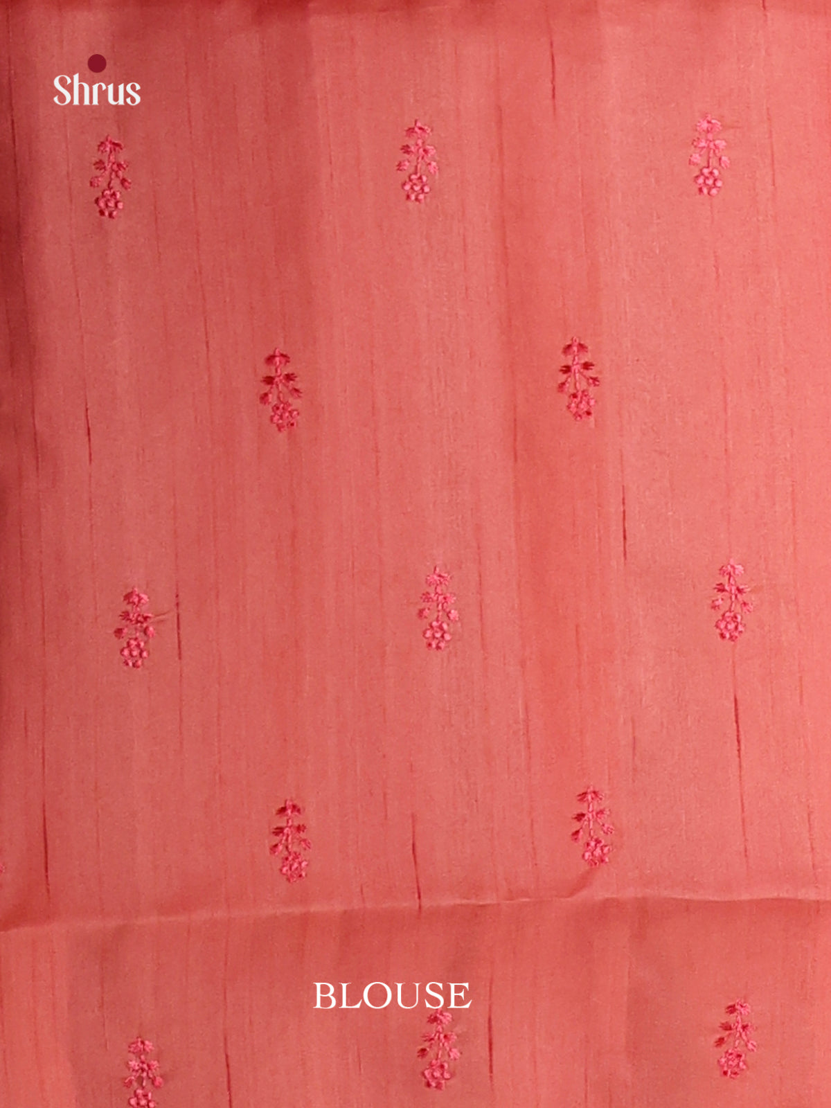Peachish Pink - Semi Rawsilk Saree - Shop on Shrus.com