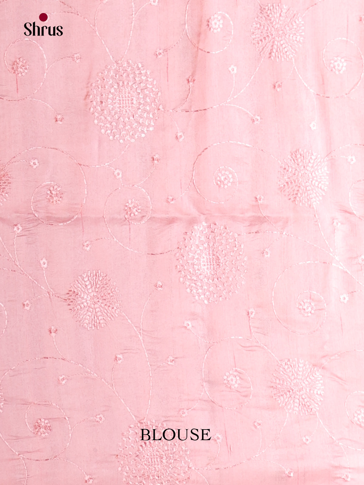Dusty Pink  - Semi Rawsilk Saree - Shop on Shrus.com