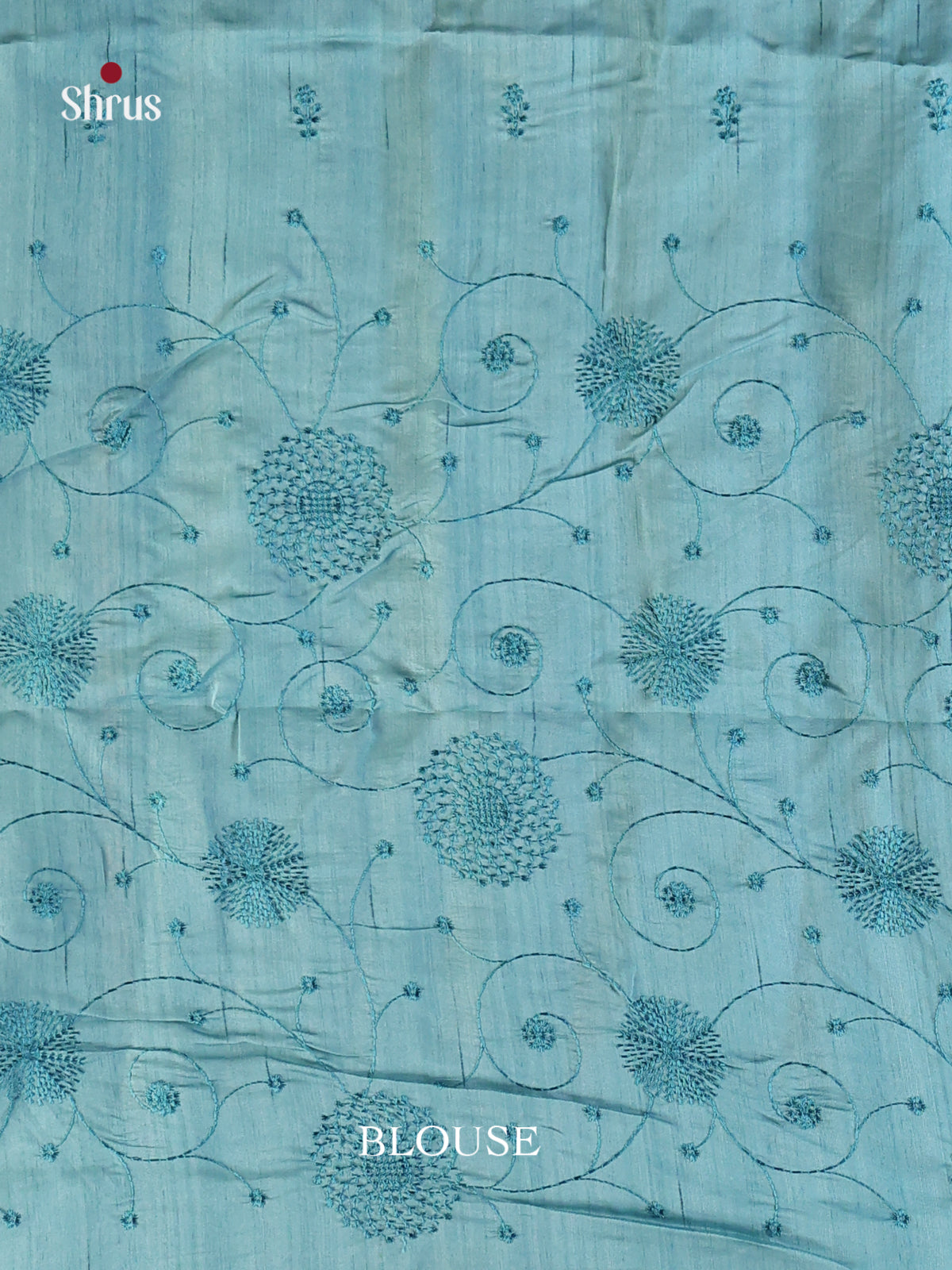 Blue - Semi Rawsilk Saree