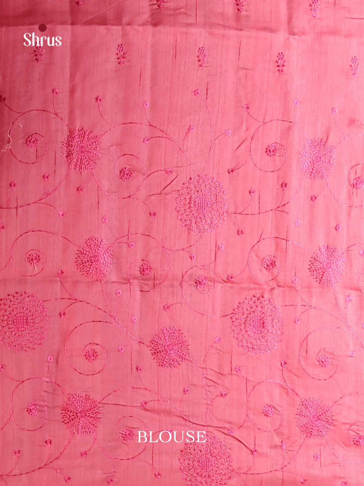 Pink - Semi Rawsilk Saree - Shop on Shrus.com