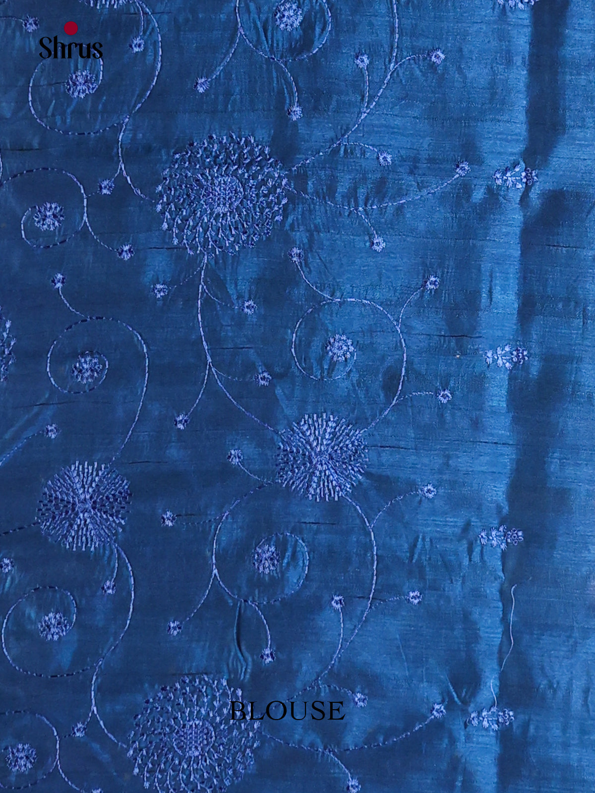 Blue- Semi Rawsilk Saree