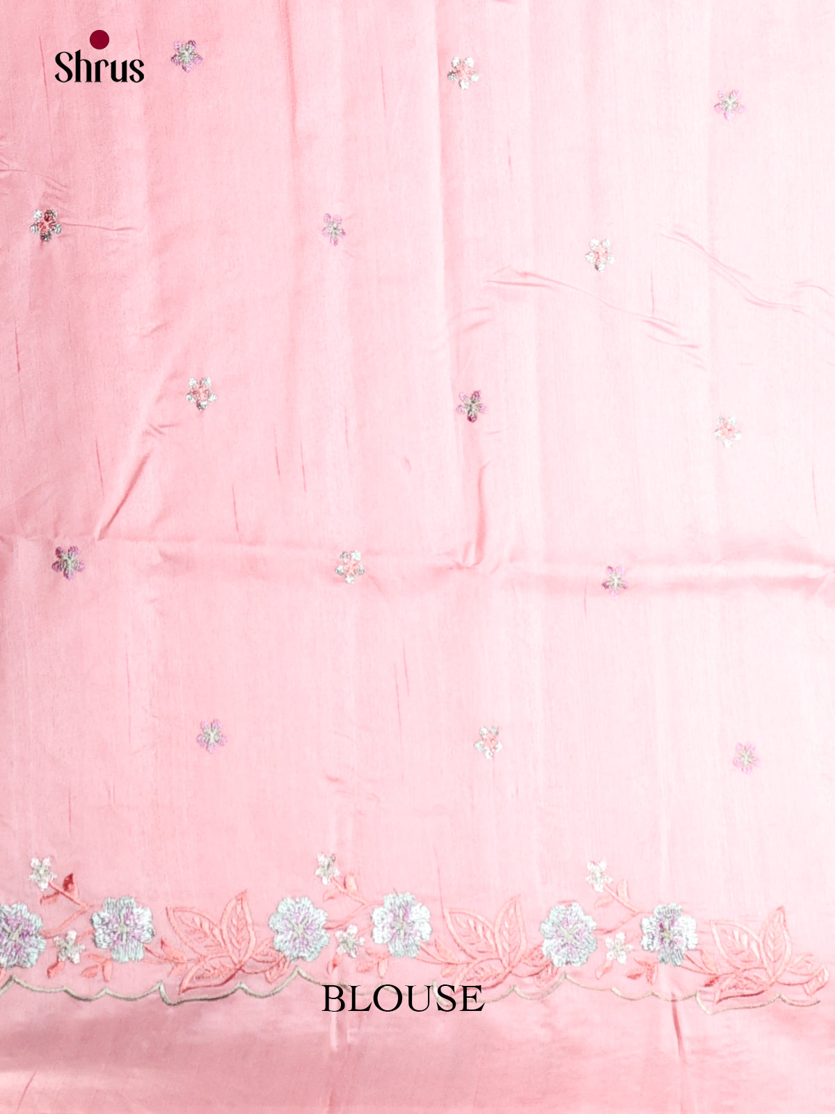 Pink- Semi Rawsilk Saree - Shop on Shrus.com