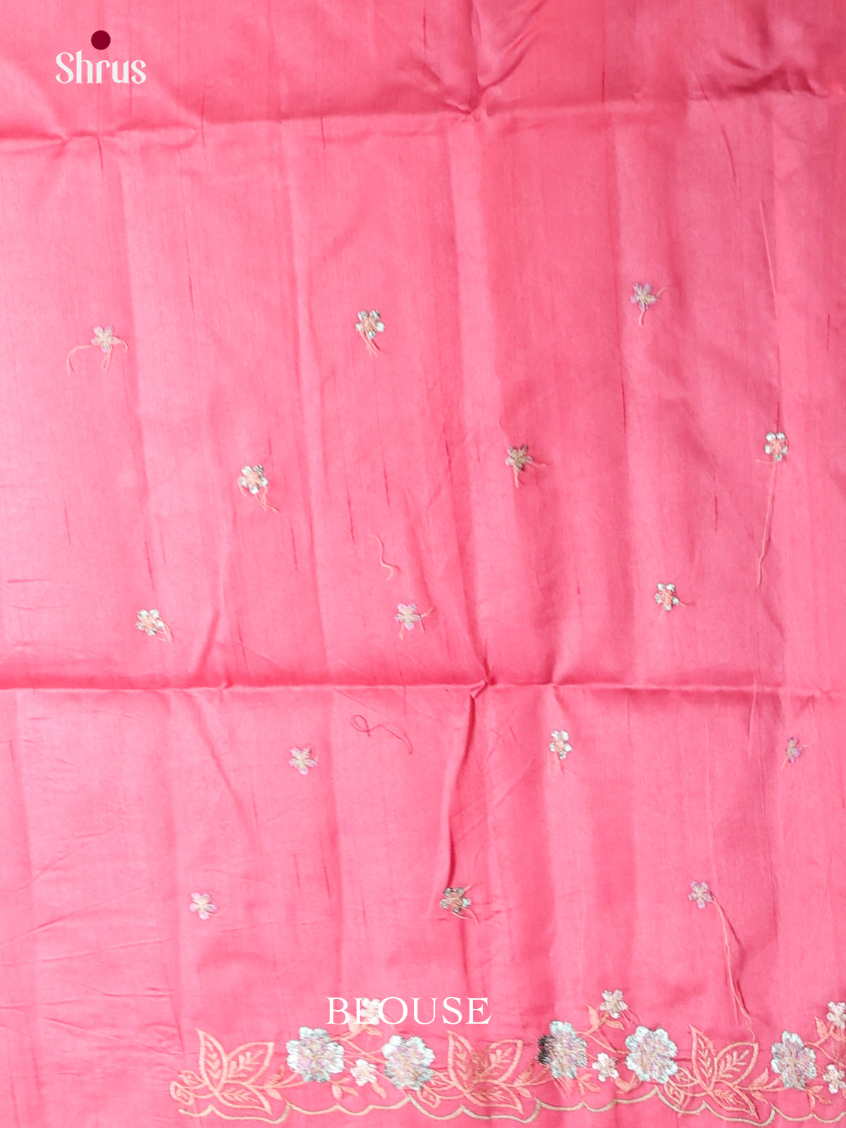 Pink - Semi Rawsilk Saree - Shop on Shrus.com
