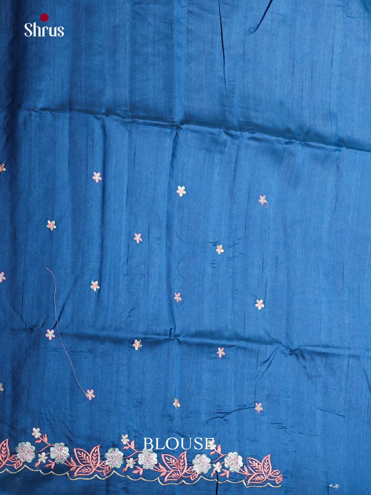 Blue - Semi Rawsilk Saree