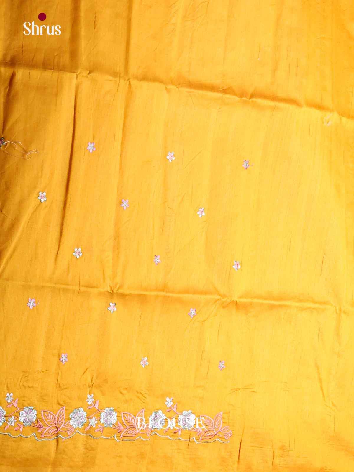 Mustard - Semi Rawsilk Saree - Shop on Shrus.com