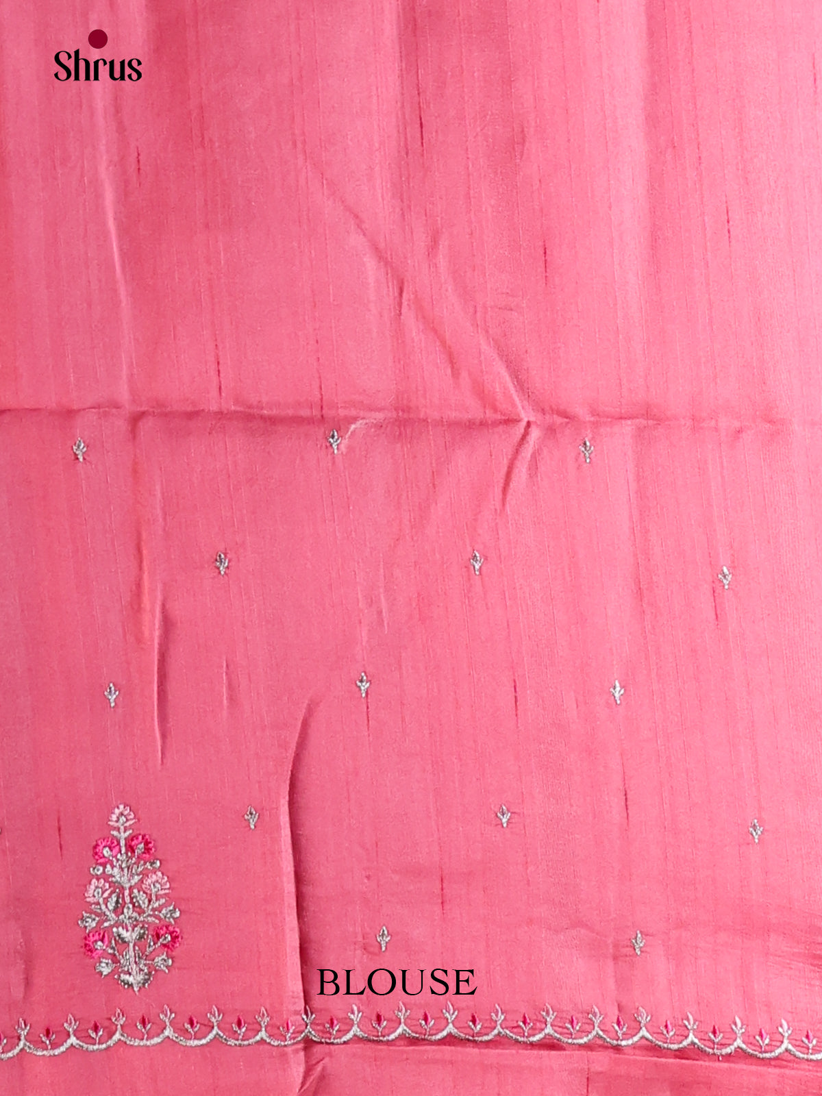 Pink - Semi Rawsilk Saree - Shop on Shrus.com