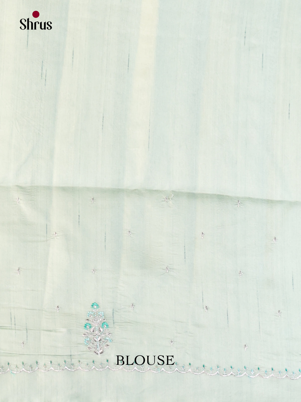 Ice Green - Semi Rawsilk Saree - Shop on Shrus.com