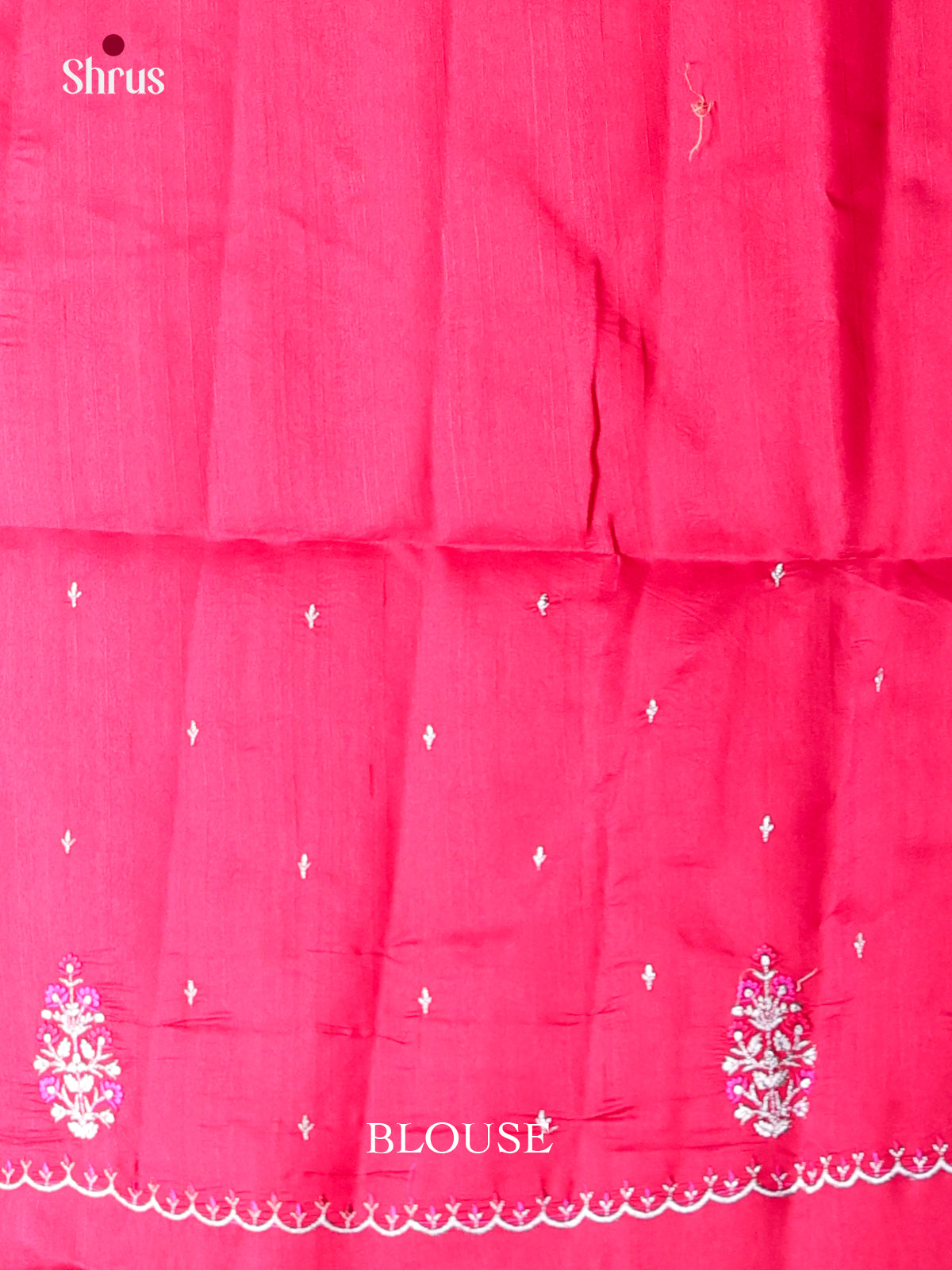 Reddish Pink - Semi Rawsilk Saree - Shop on Shrus.com