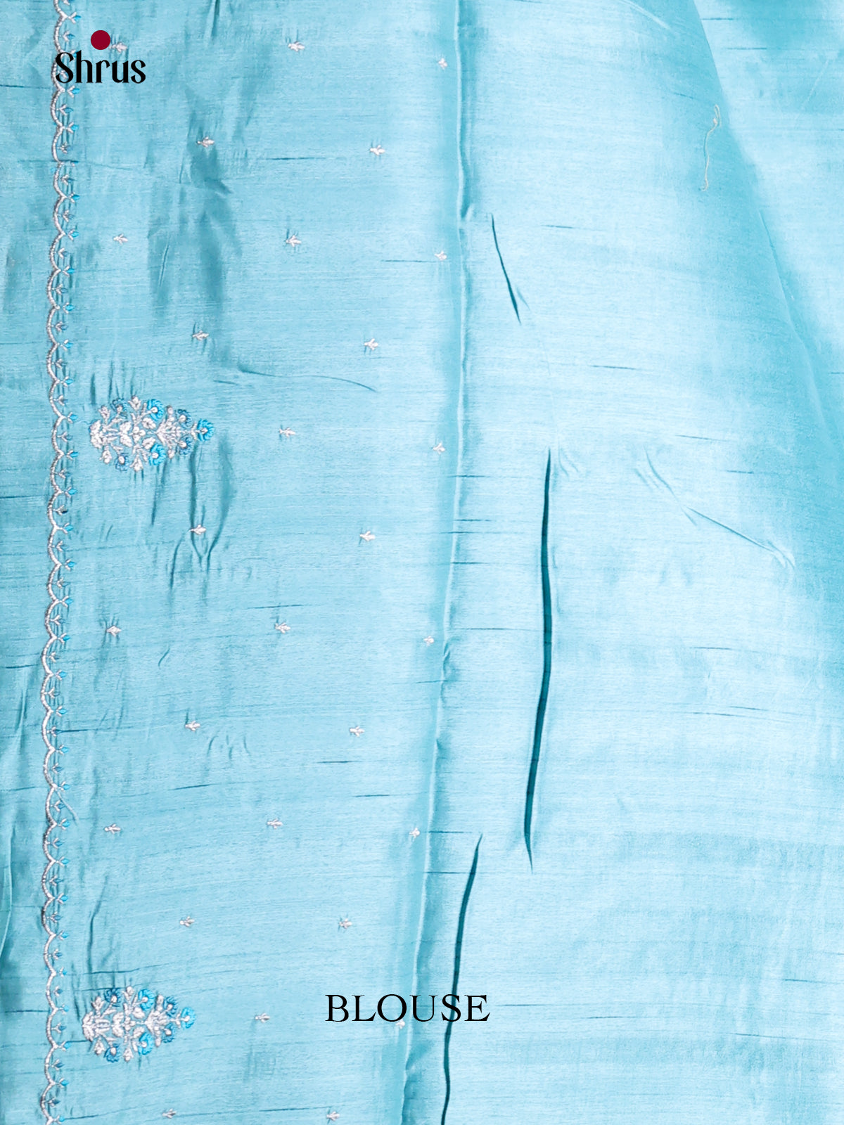 Blue - Semi Rawsilk Saree