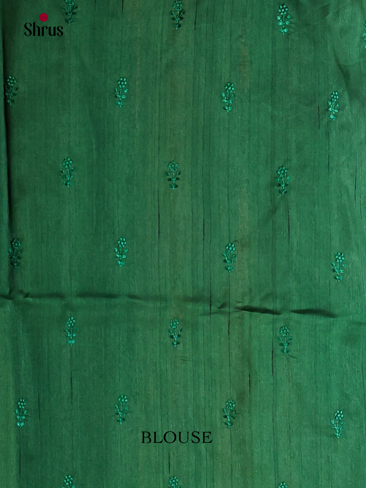Green - Semi Rawsilk Saree - Shop on Shrus.com