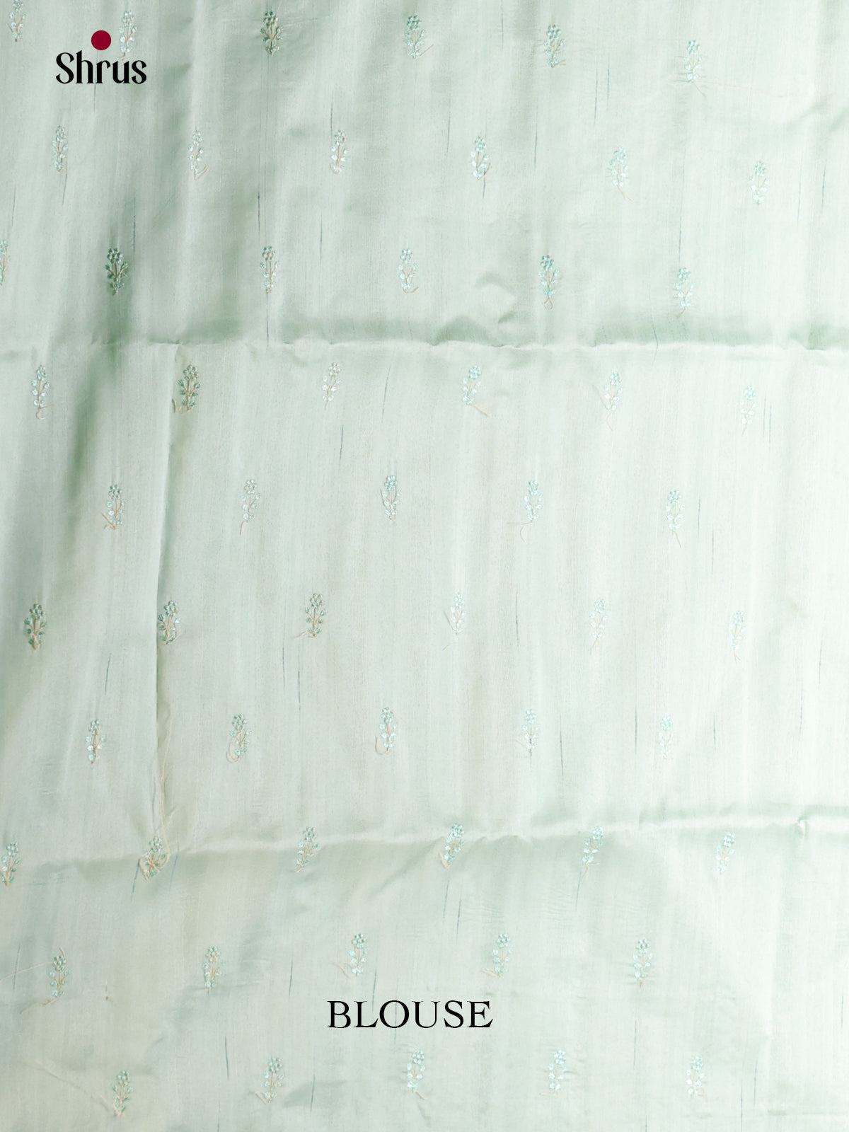 Ice Green - Semi Rawsilk Saree - Shop on Shrus.com