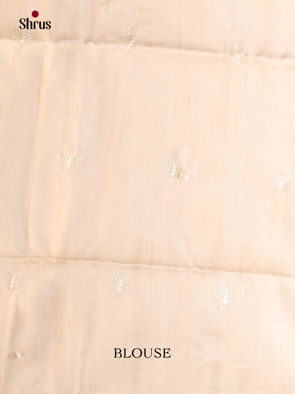 Cream - Semi Rawsilk Saree - Shop on Shrus.com