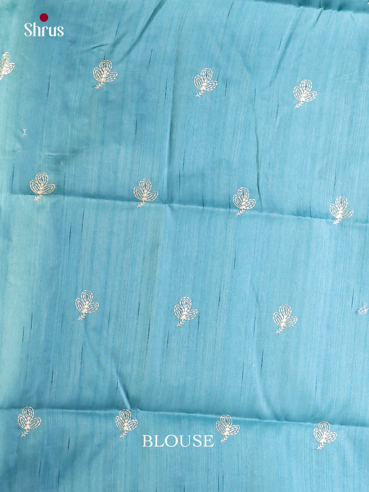 Blue- Semi Rawsilk Saree