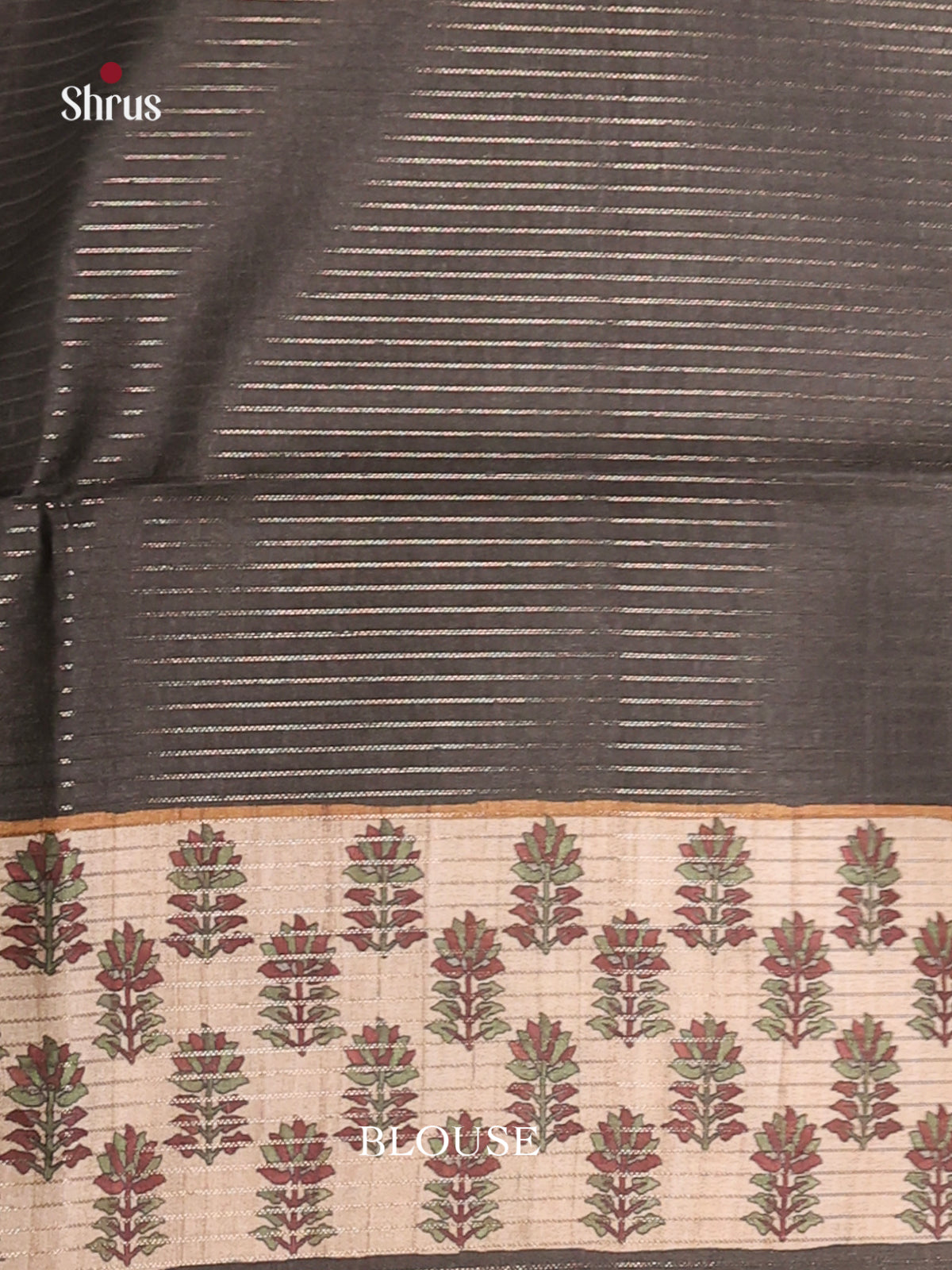 Black - Semi Tussar Saree