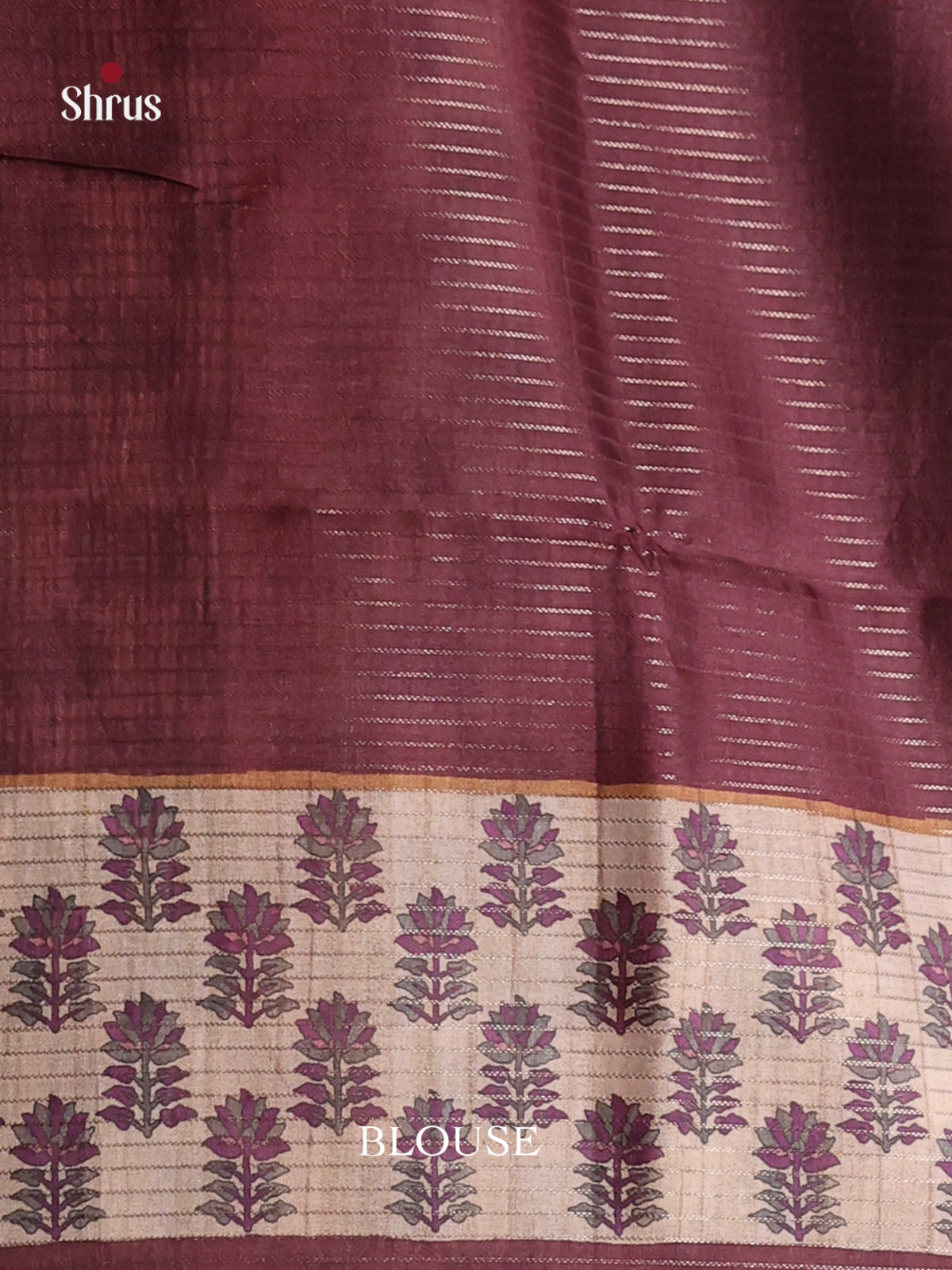 Brown & Beige - Semi Tussar Saree