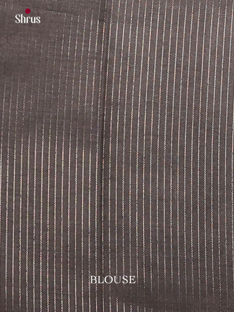 Grey & Black - Semi Tussar Saree - Shop on Shrus.com