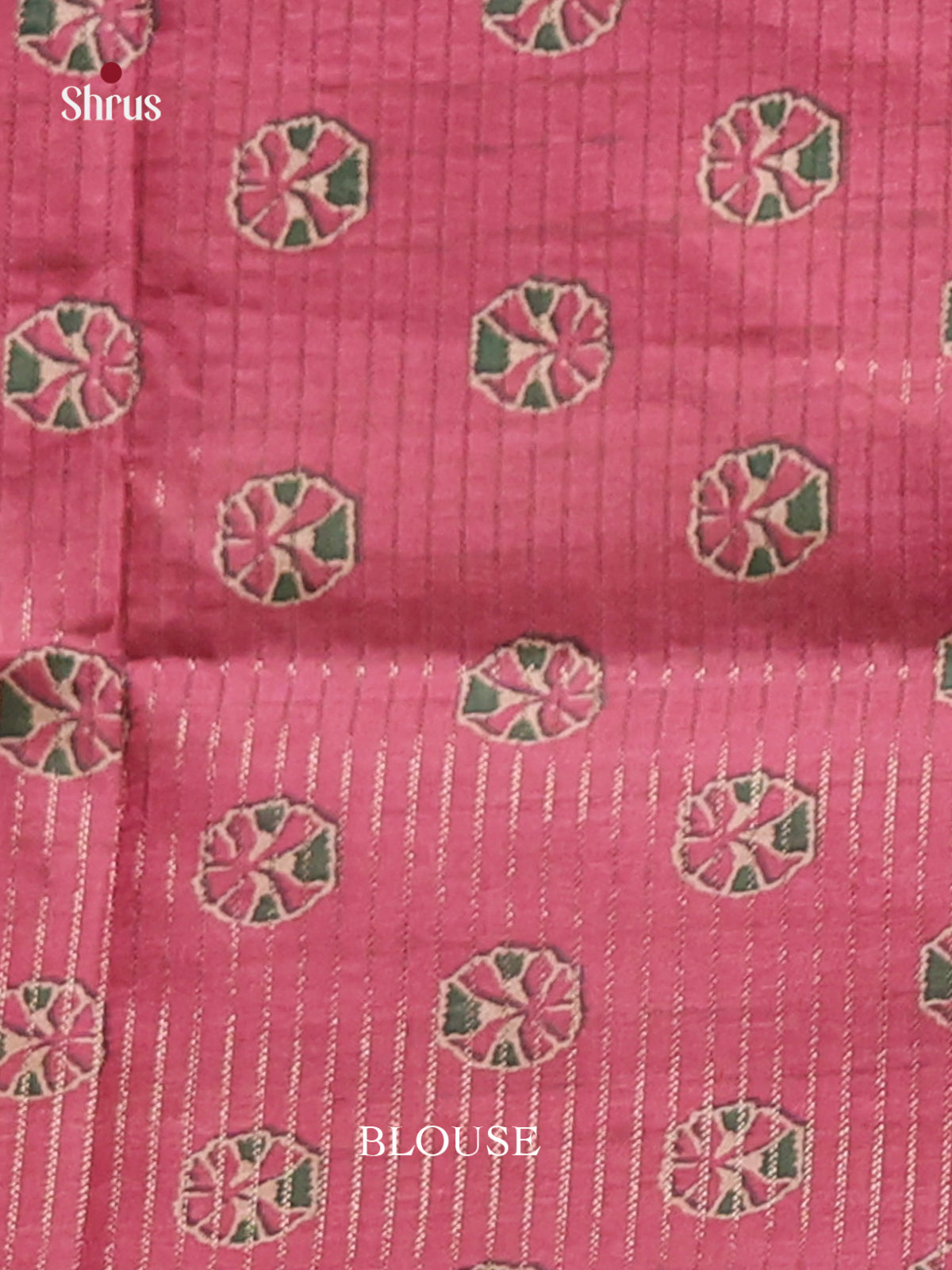 Pink - Semi Tussar Saree - Shop on Shrus.com