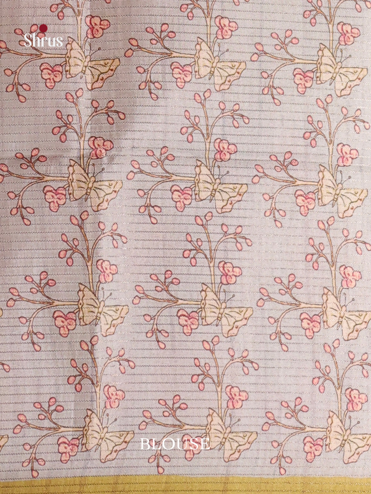 Cream & Grey - Semi Tussar Saree