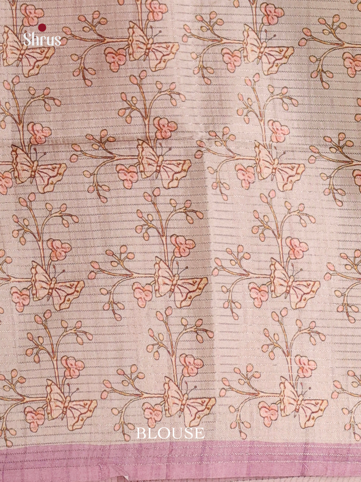 Cream & Grey - Semi Tussar Saree