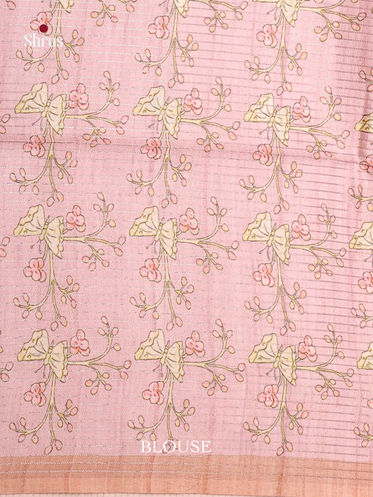 Cream & Lavender - Semi Tussar Saree