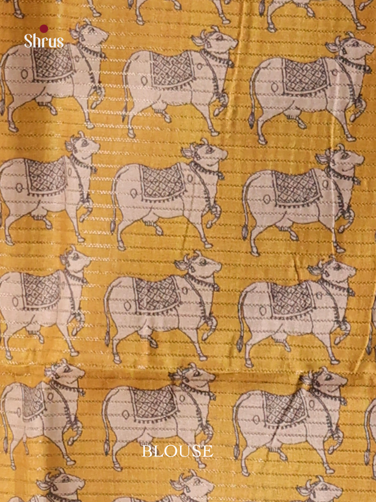 Violet & Mustard - Semi Tussar Saree