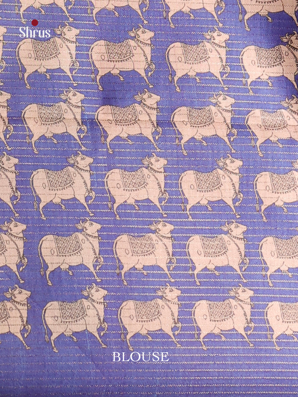 Pink & Blue - Semi Tussar Saree - Shop on Shrus.com