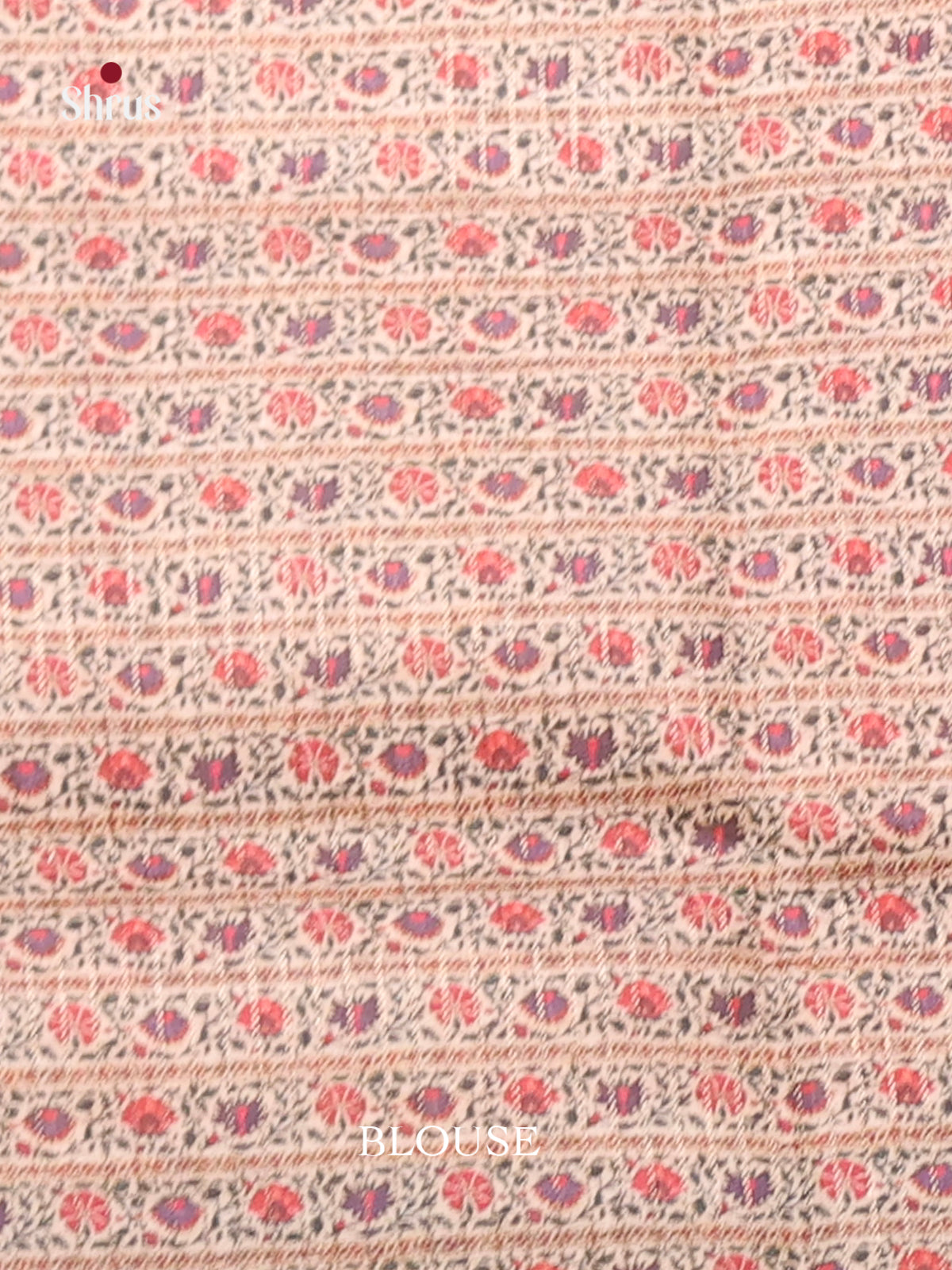 Blue & Cream - Semi Tussar Saree