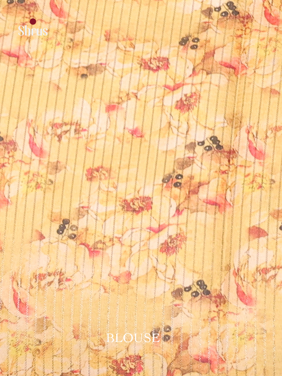 Cream  & Yellow - Semi Tussar Saree