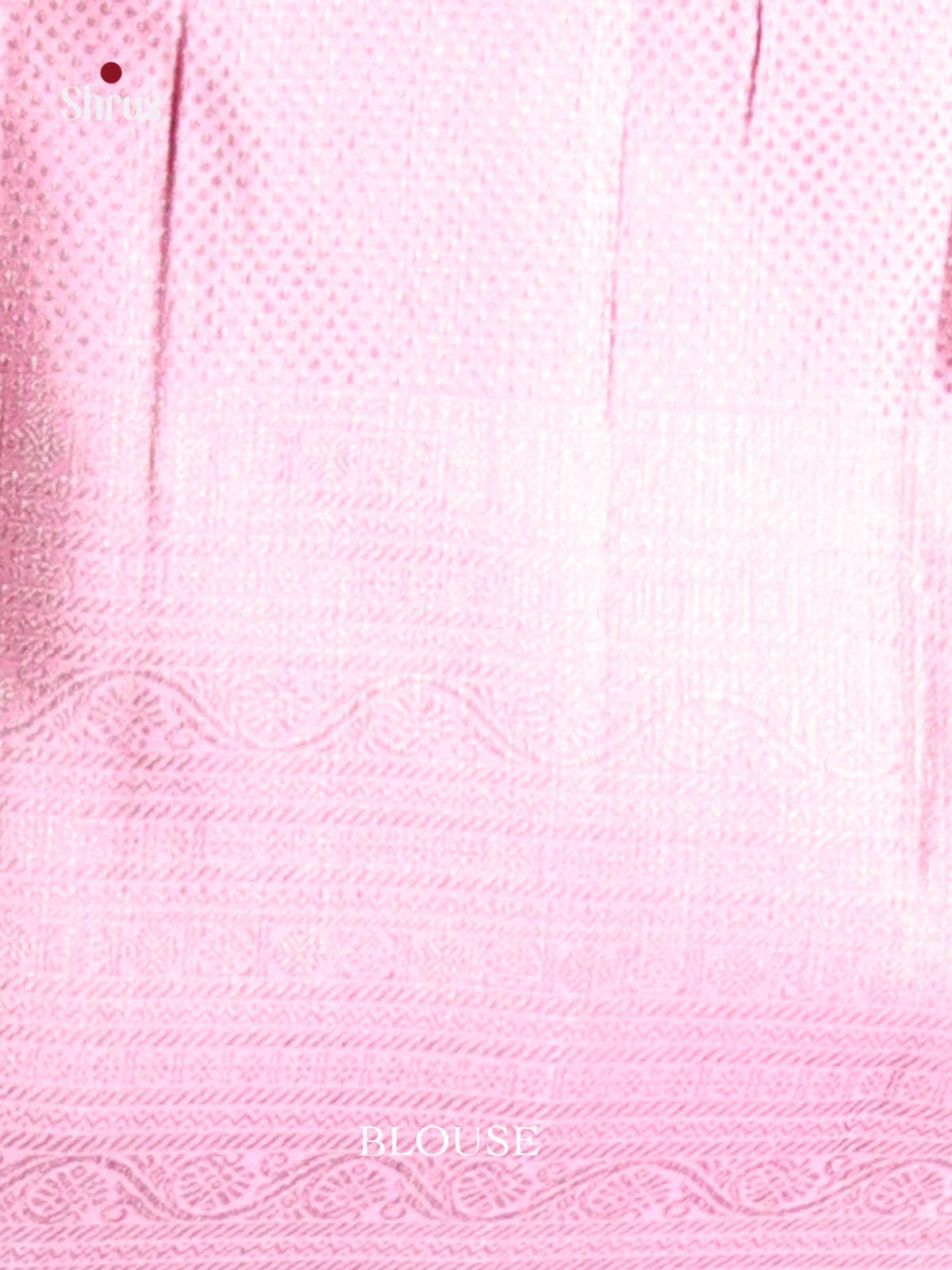 Pink single Tone Kanchipuram silk  Saree with zari brocade - Shop on Shrus.com