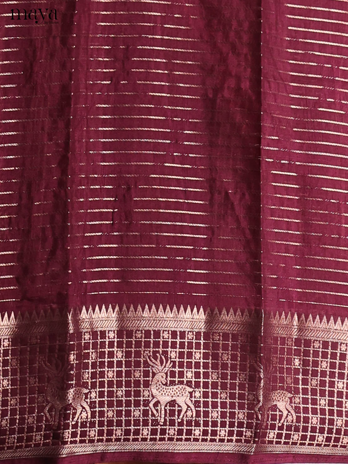 Reddish Pink & Purple - Semi Tussar Saree