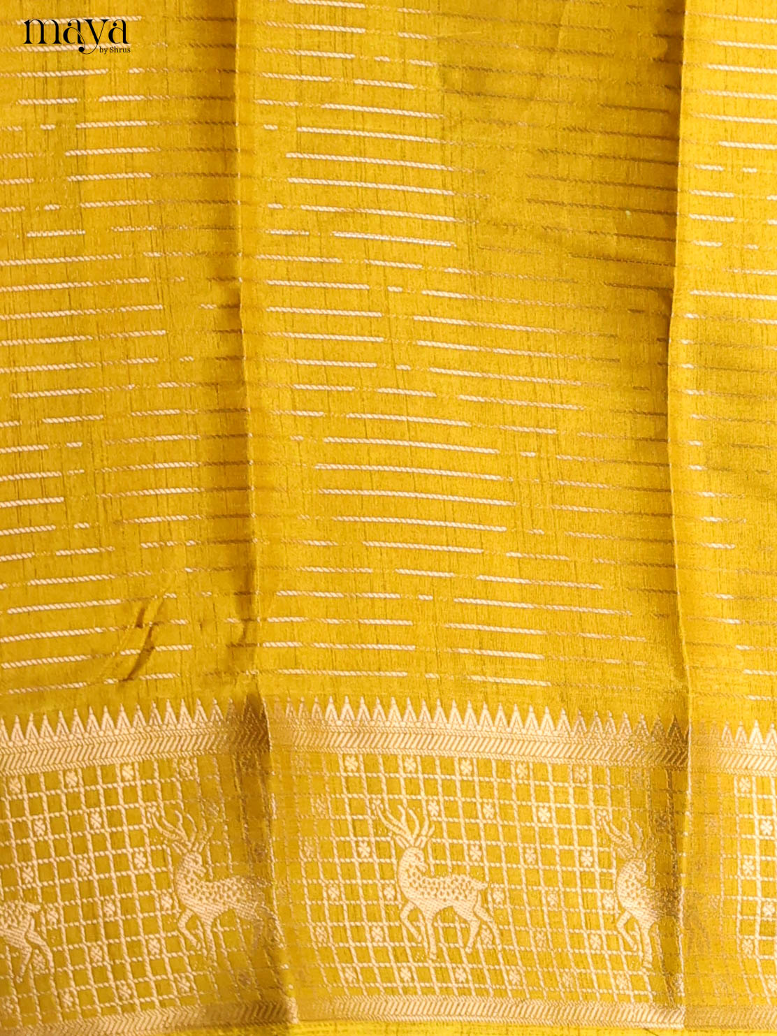 Blue & Yellow - Semi Tussar Saree