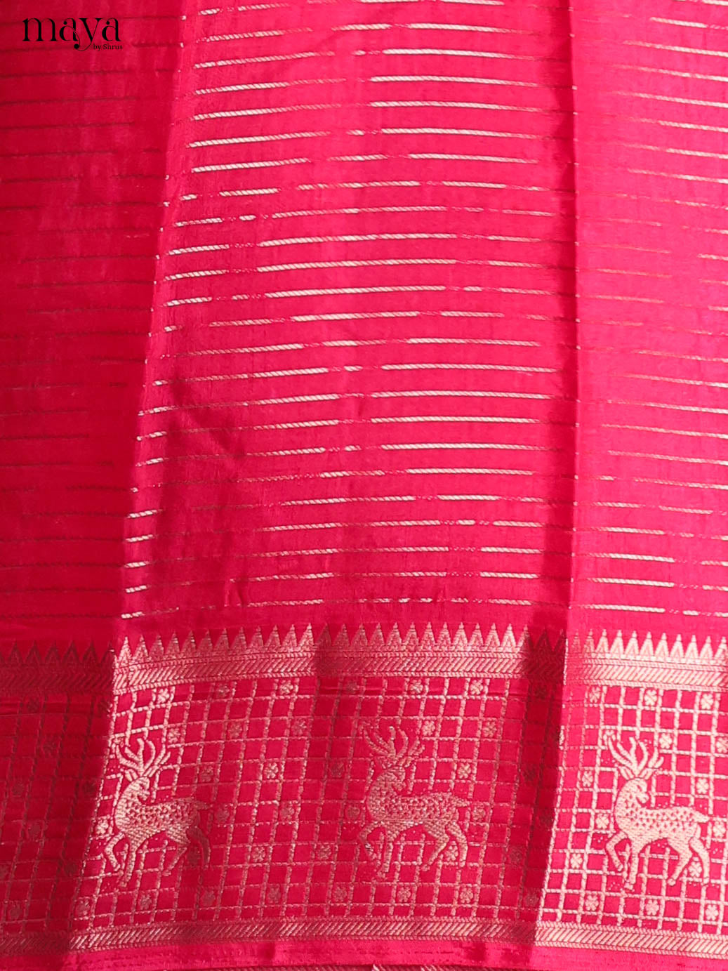 Green & Pink - Semi Tussar Saree
