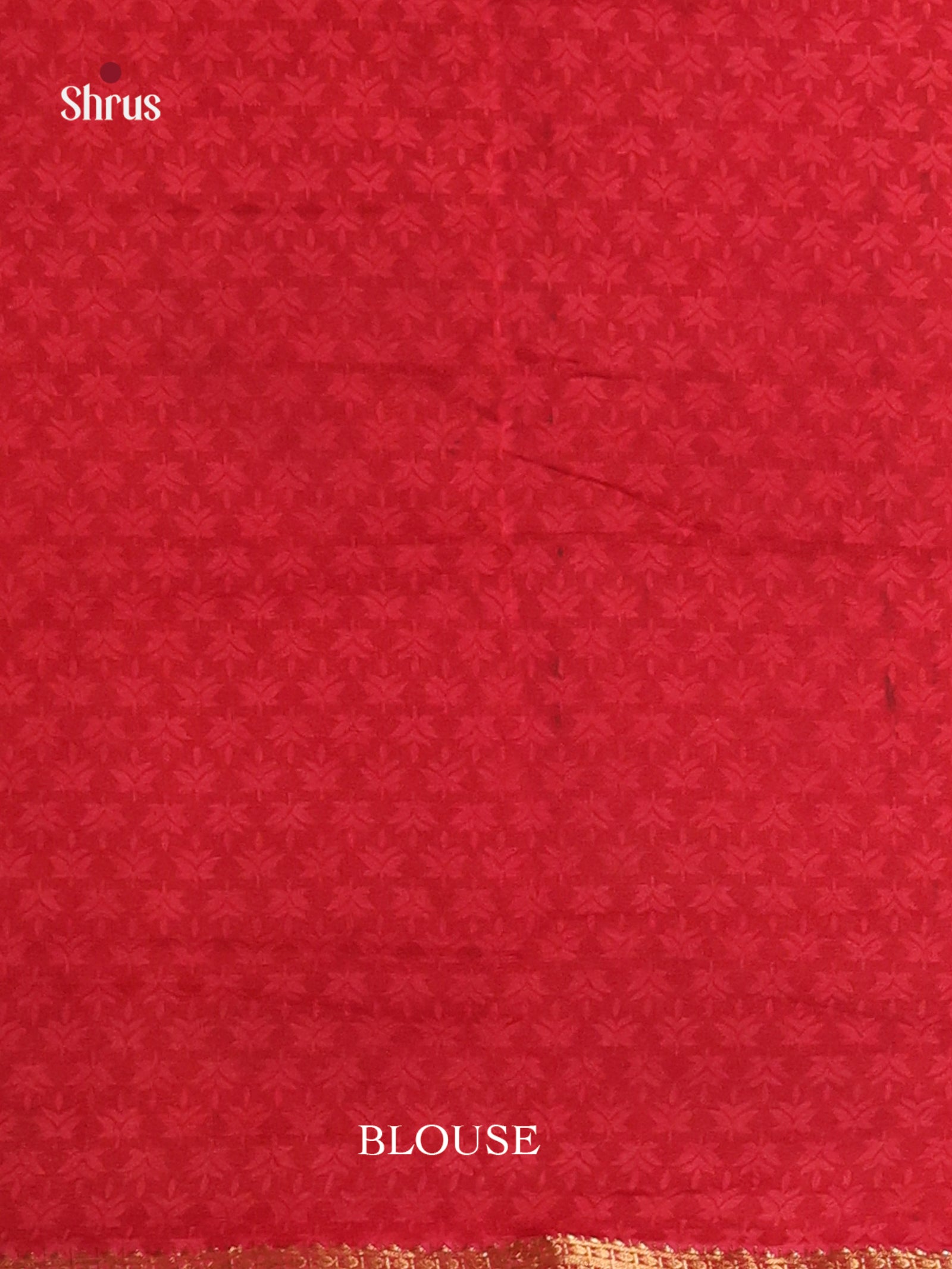 Red - Printed Silk Saree - Shop on Shrus.com