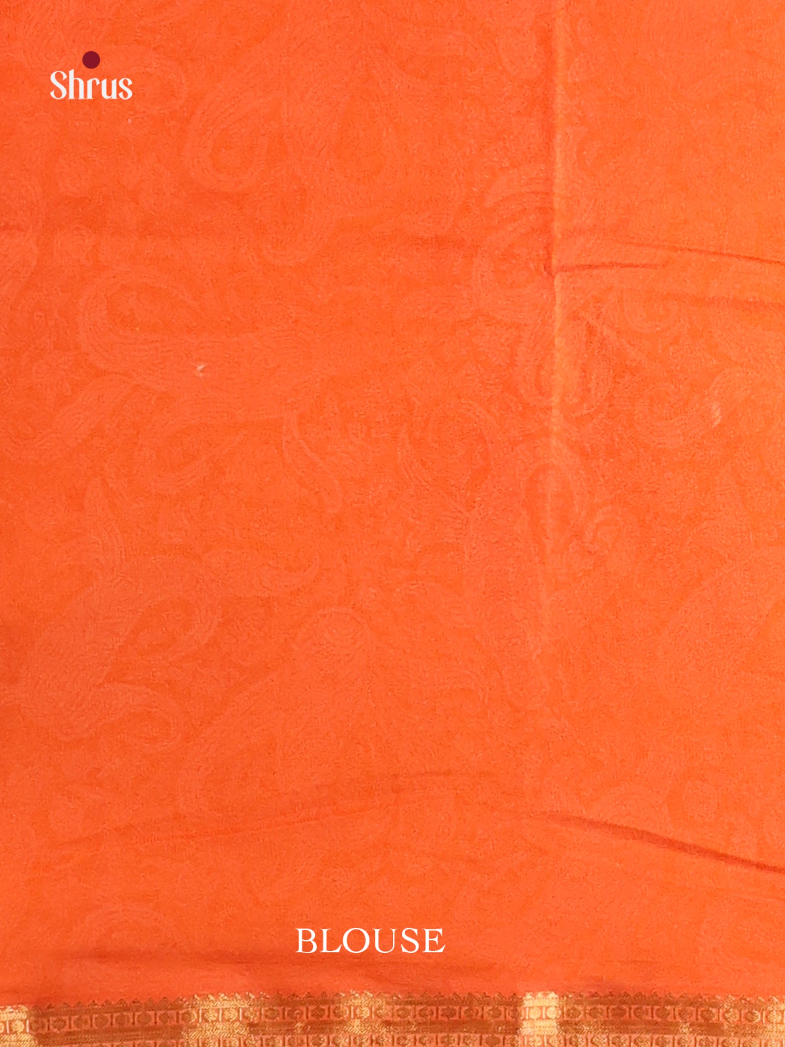 Green & Orange- Printed Silk Saree - Shop on Shrus.com