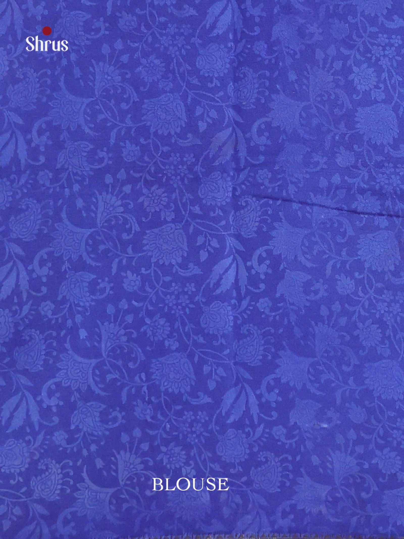 Blue - Printed Silk Saree