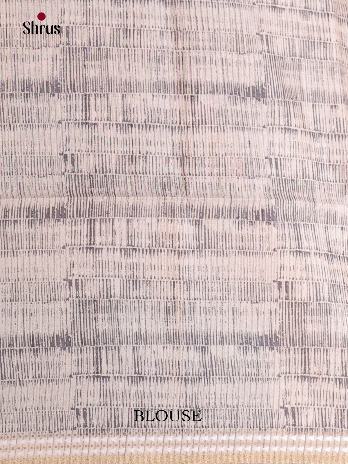 Cream & Blue - Semi matka Saree