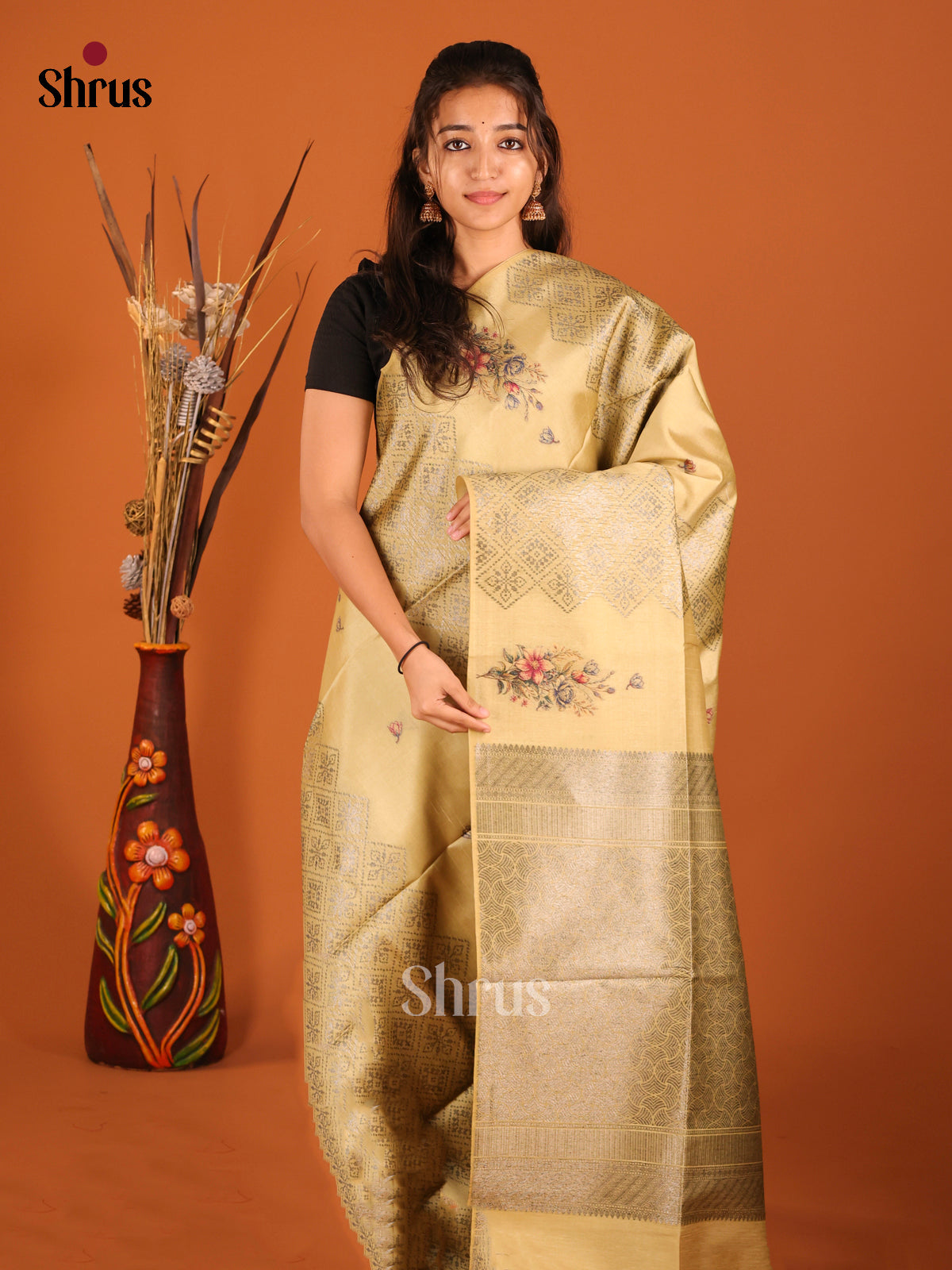 Gold - Semi Tussar Saree