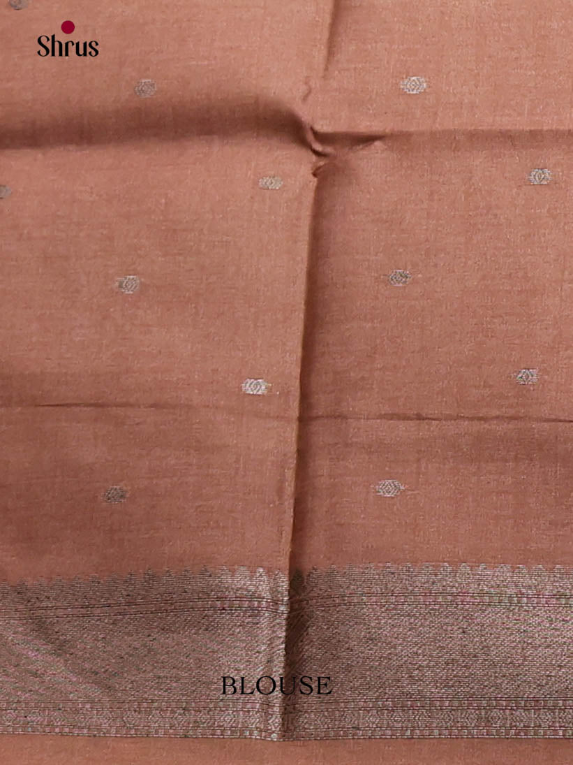 Brown - Semi Tussar Saree