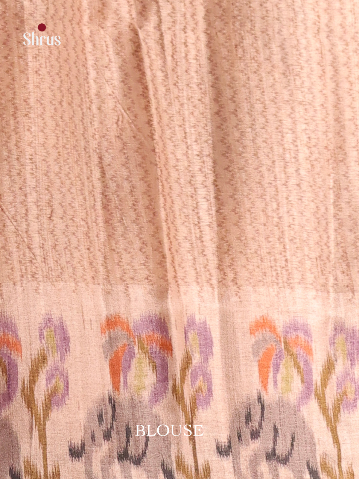 Grey & cream - Moonga Silk Saree