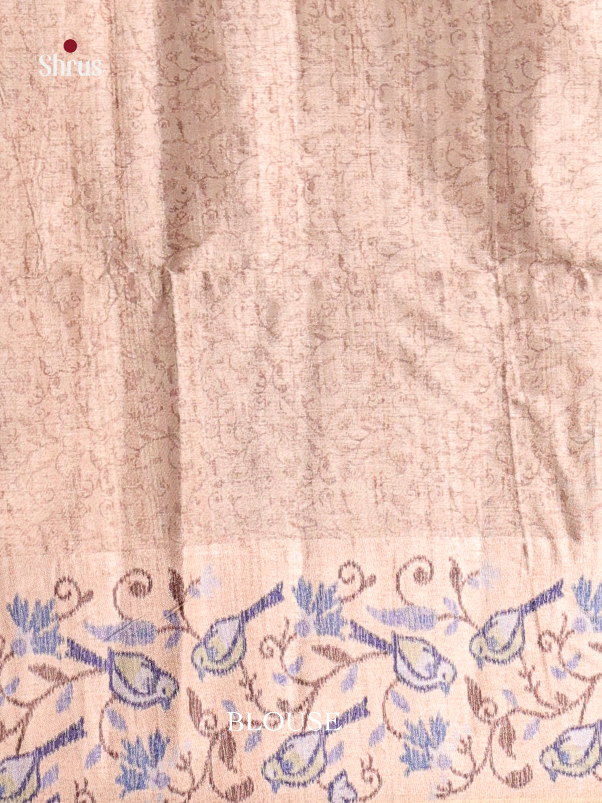 Blue & Cream- Moonga Silk Saree