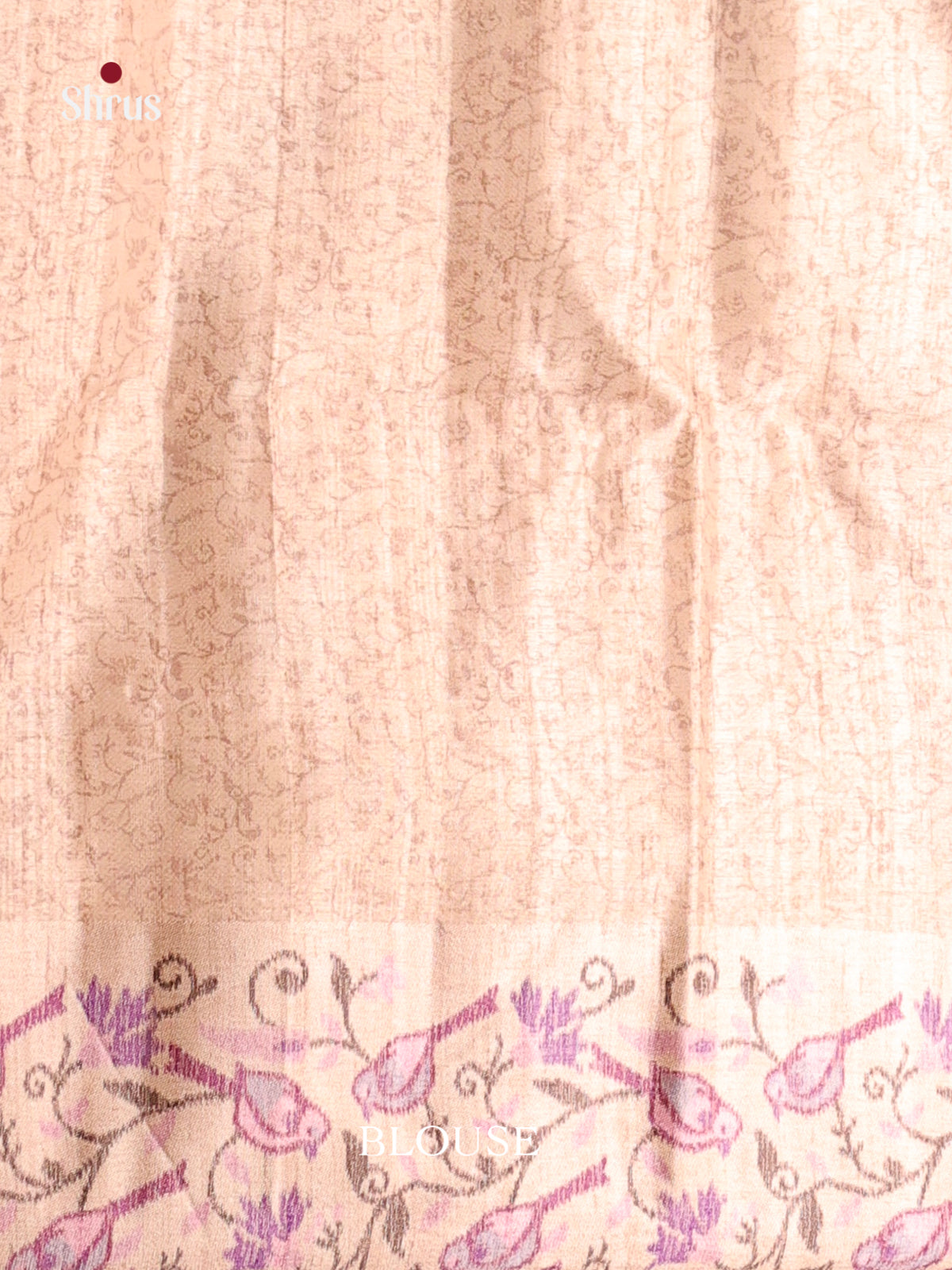 Purple & Cream - Moonga Silk Saree - Shop on Shrus.com