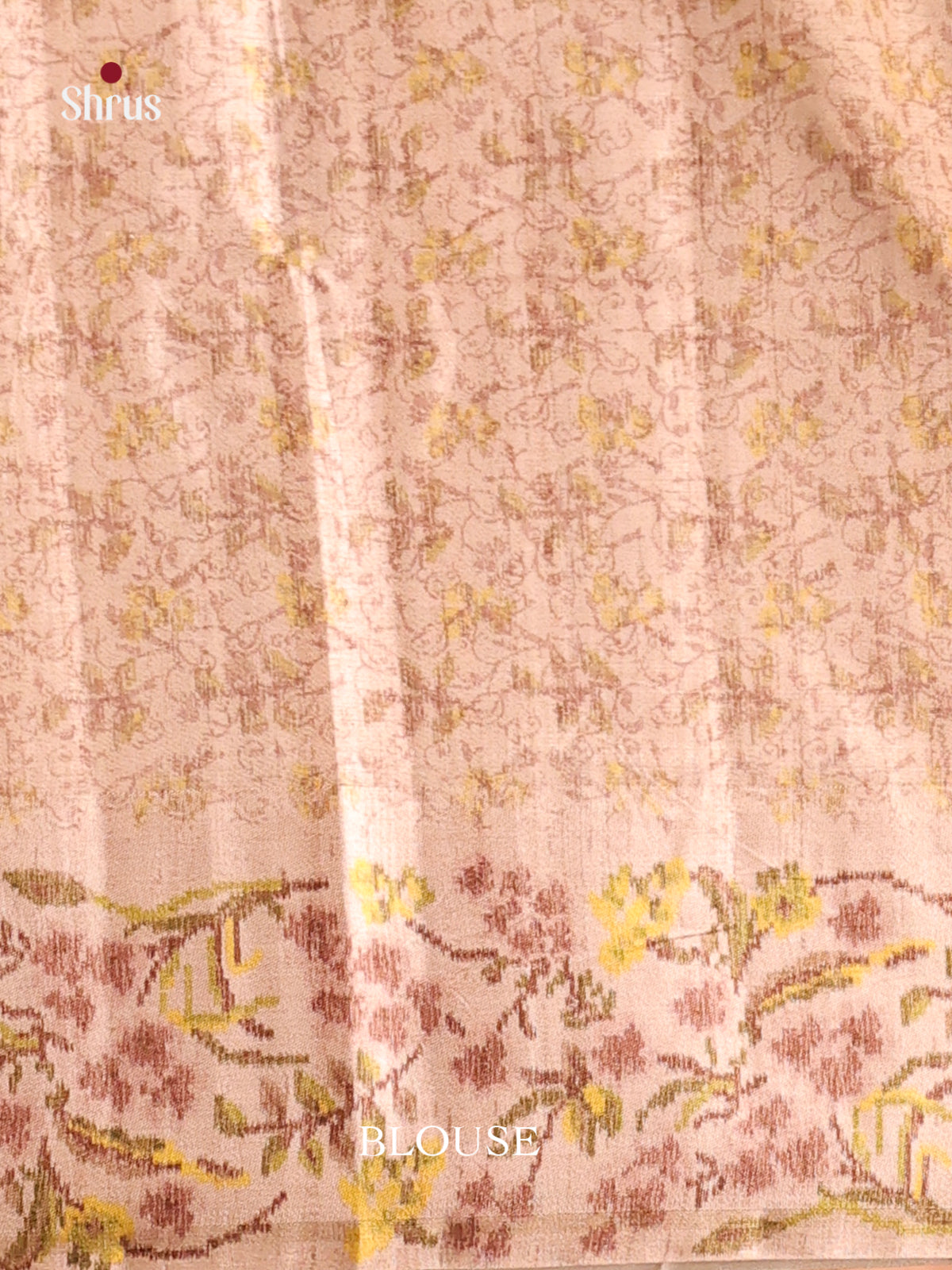 Brown & Cream - Moonga Silk Saree