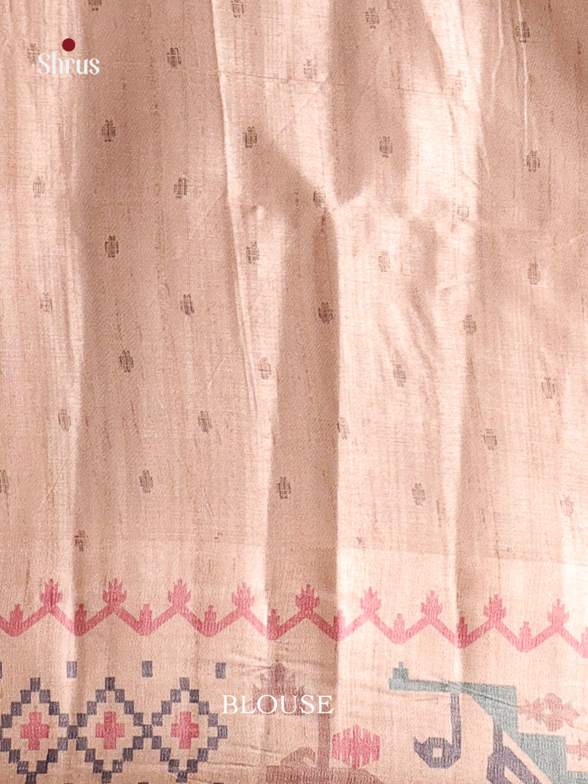 Brown & Cream - Moonga Silk Saree