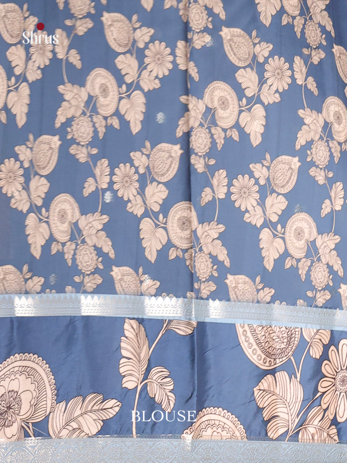 Blue - Moonga Silk Saree