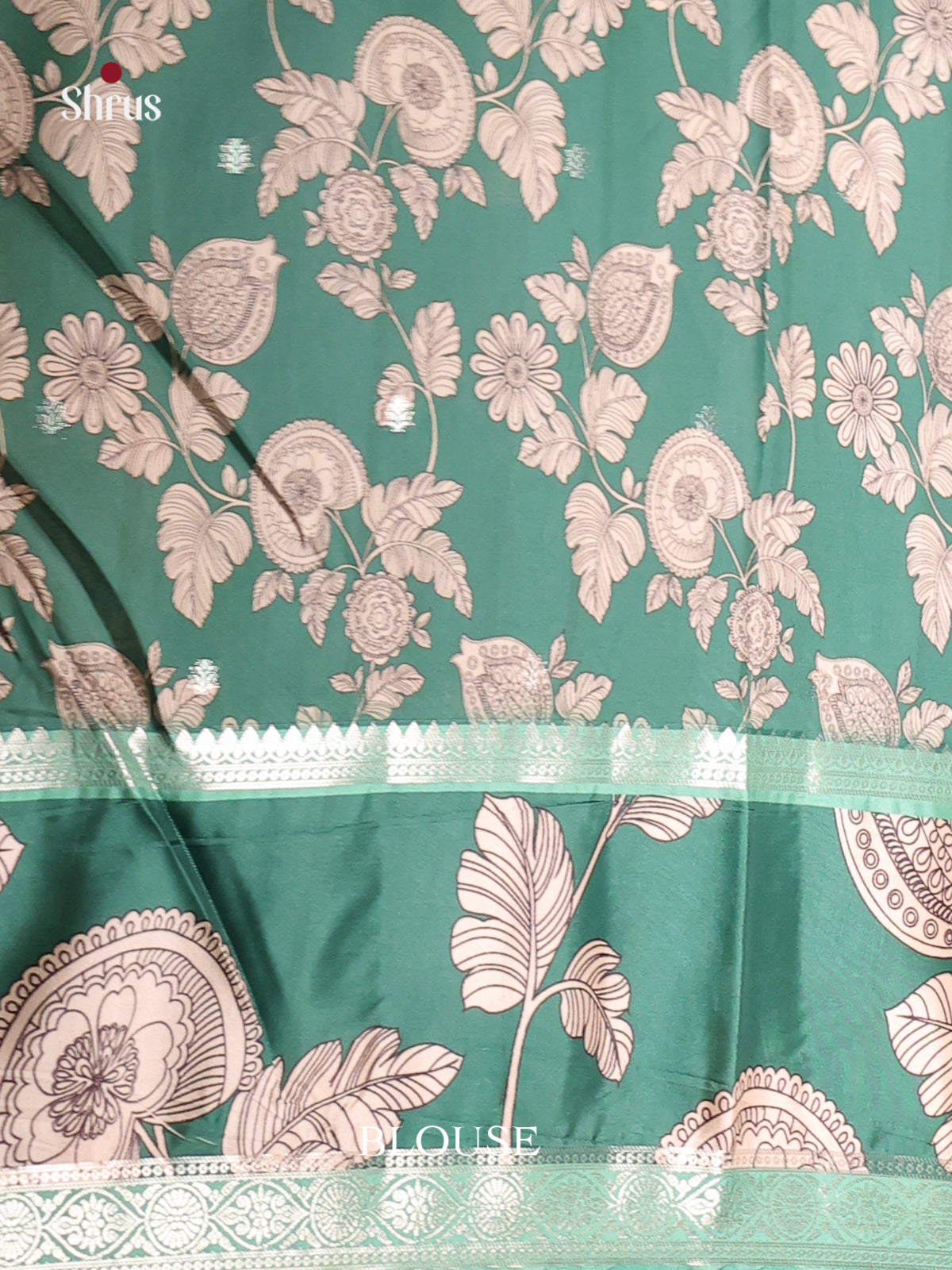 Green - Moonga Silk Saree
