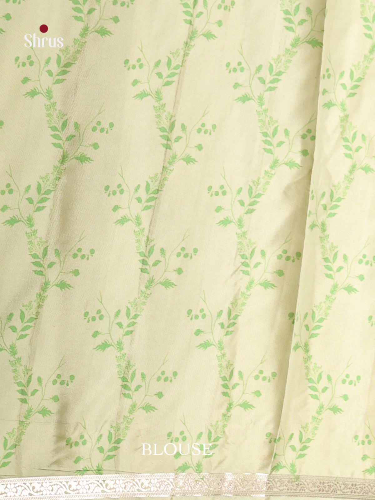 Light Green & Cream- Moonga Silk Saree