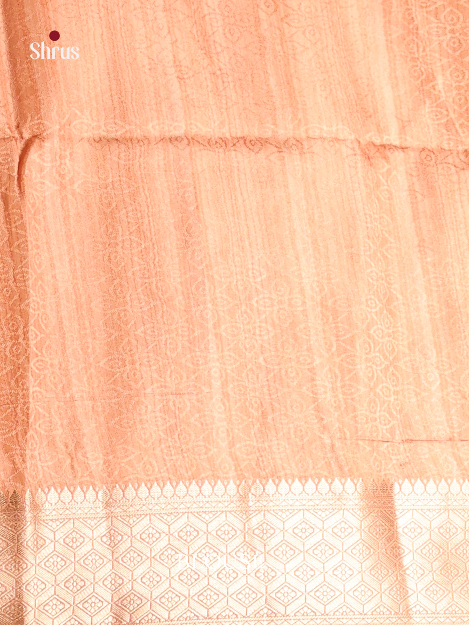 DHS25463 - Printed Semi Tussar Saree